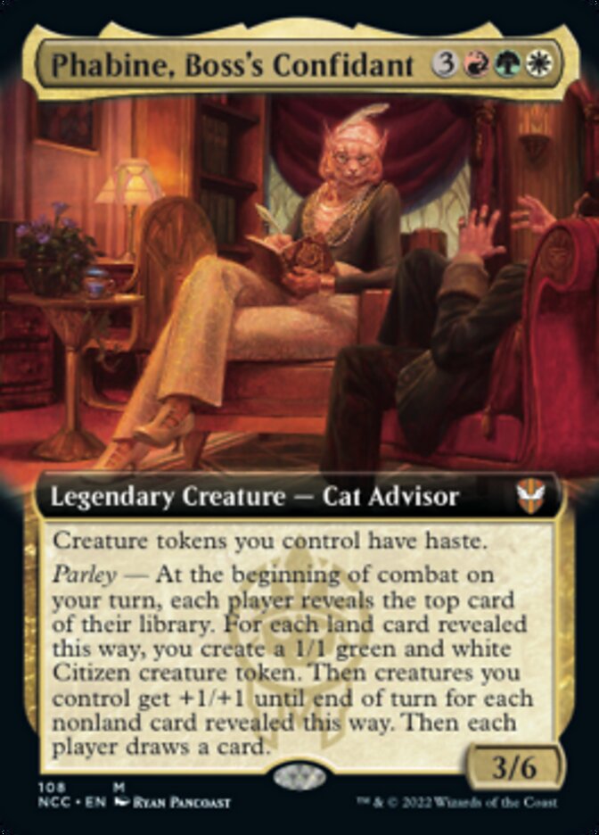 Phabine, Boss's Confidant (Extended Art) [Streets of New Capenna Commander] | Odin's Place