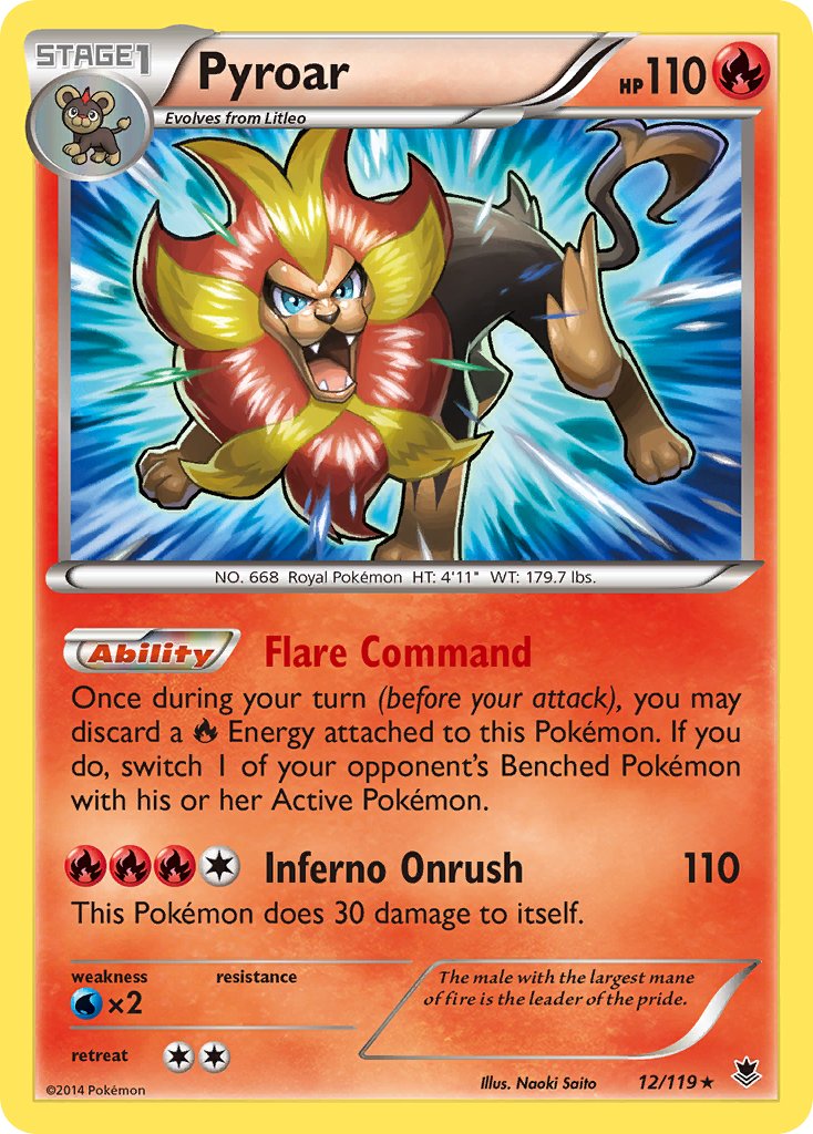 Pyroar (12/119) (Theme Deck Exclusive) [XY: Phantom Forces] | Odin's Place
