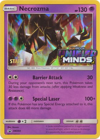 Necrozma (SM204) (Staff Prerelease Promo) [Sun & Moon: Black Star Promos] | Odin's Place