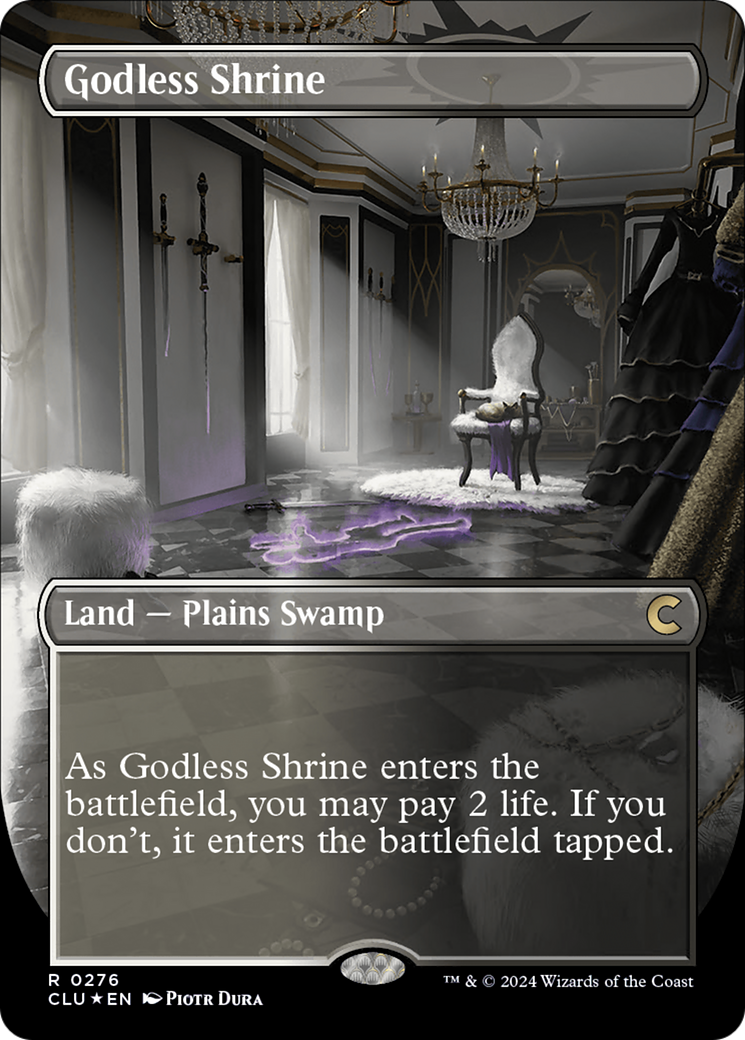 Godless Shrine (Borderless) [Ravnica: Clue Edition] | Odin's Place