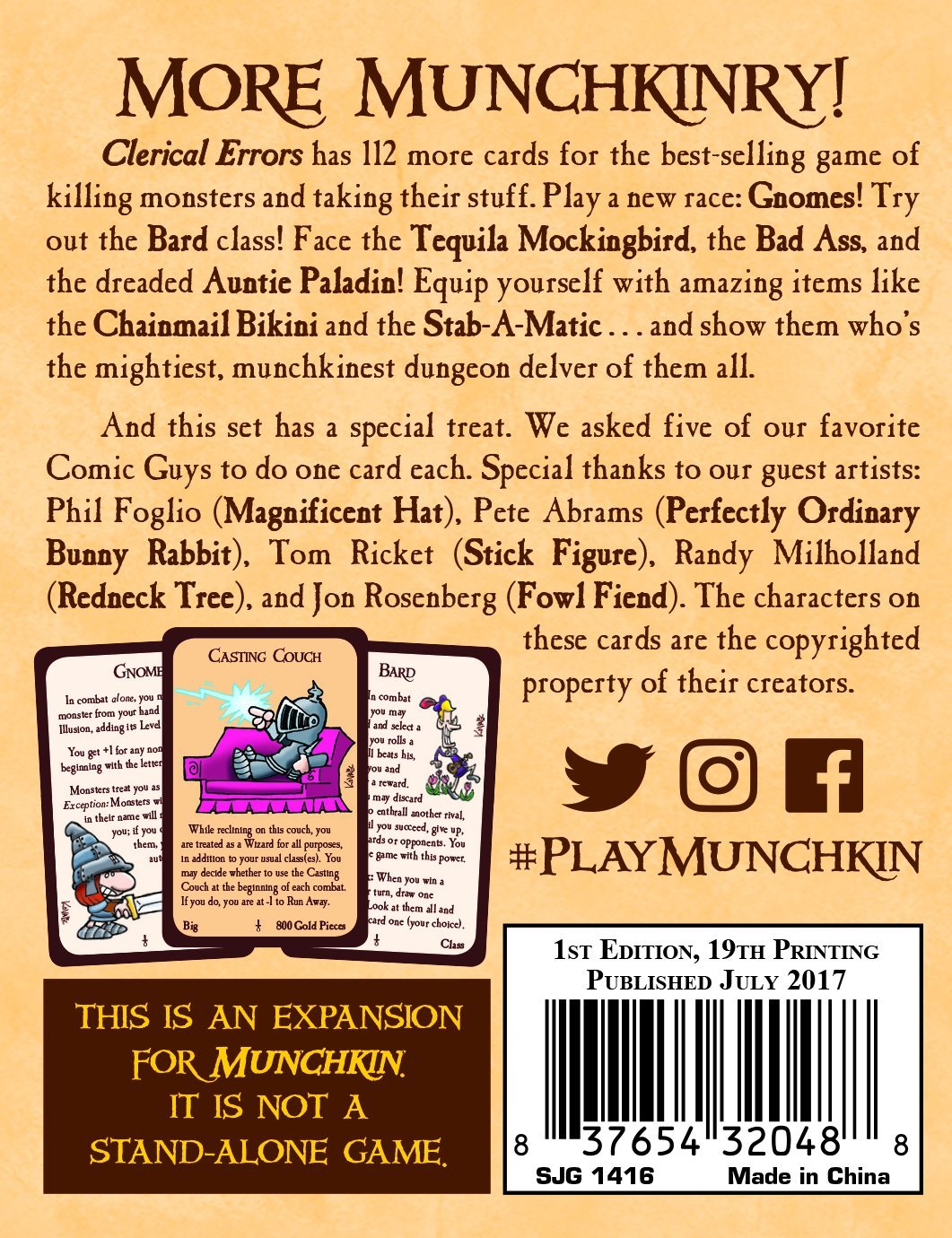 Munchkin 3: Clerical Errors | Odin's Place