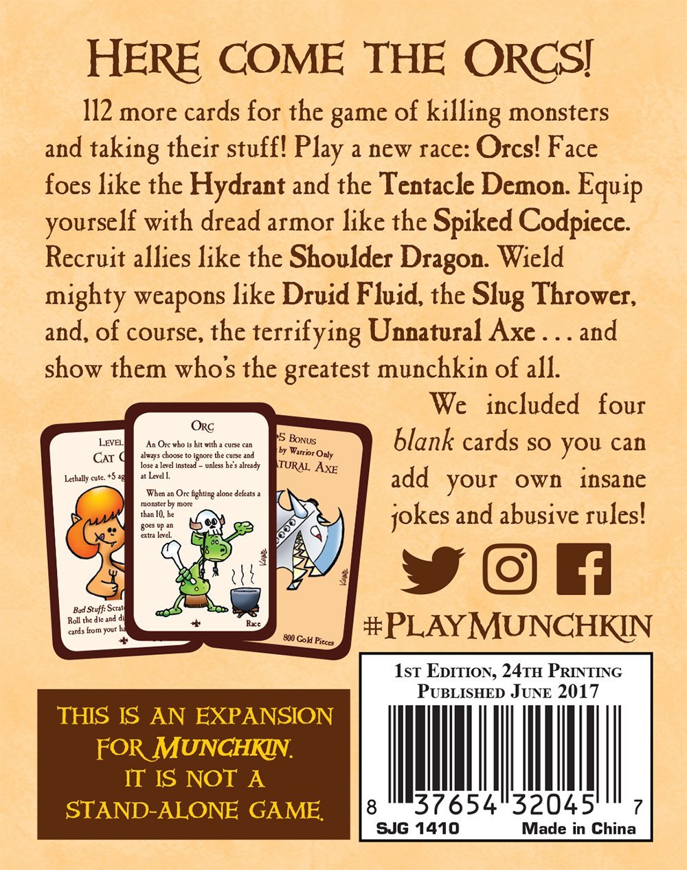 Munchkin 2: Unnatural Axe | Odin's Place