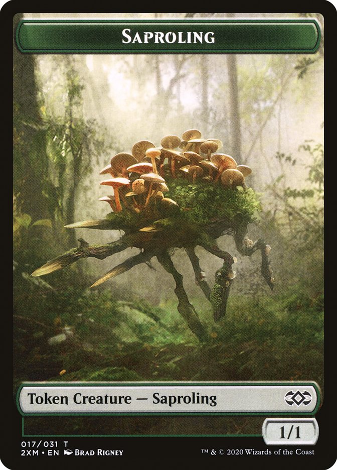 Beast // Saproling Double-Sided Token [Double Masters Tokens] | Odin's Place