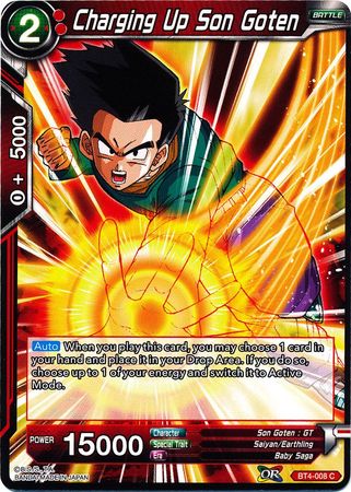 Charging Up Son Goten (BT4-008) [Colossal Warfare] | Odin's Place