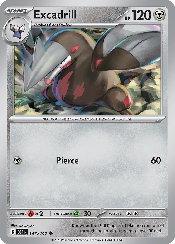 Excadrill (147/197) [Scarlet & Violet: Obsidian Flames] | Odin's Place