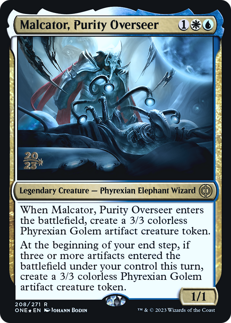 Malcator, Purity Overseer [Phyrexia: All Will Be One Prerelease Promos] | Odin's Place