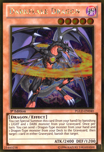 Darkflare Dragon [PGLD-EN040] Gold Rare | Odin's Place