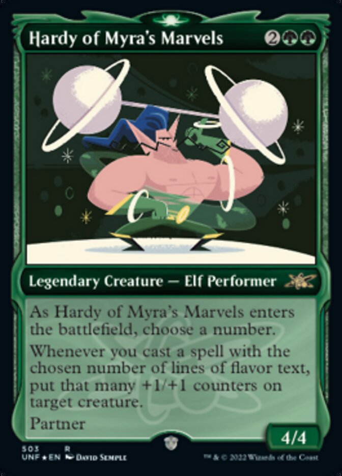Hardy of Myra's Marvels (Showcase) (Galaxy Foil) [Unfinity] | Odin's Place