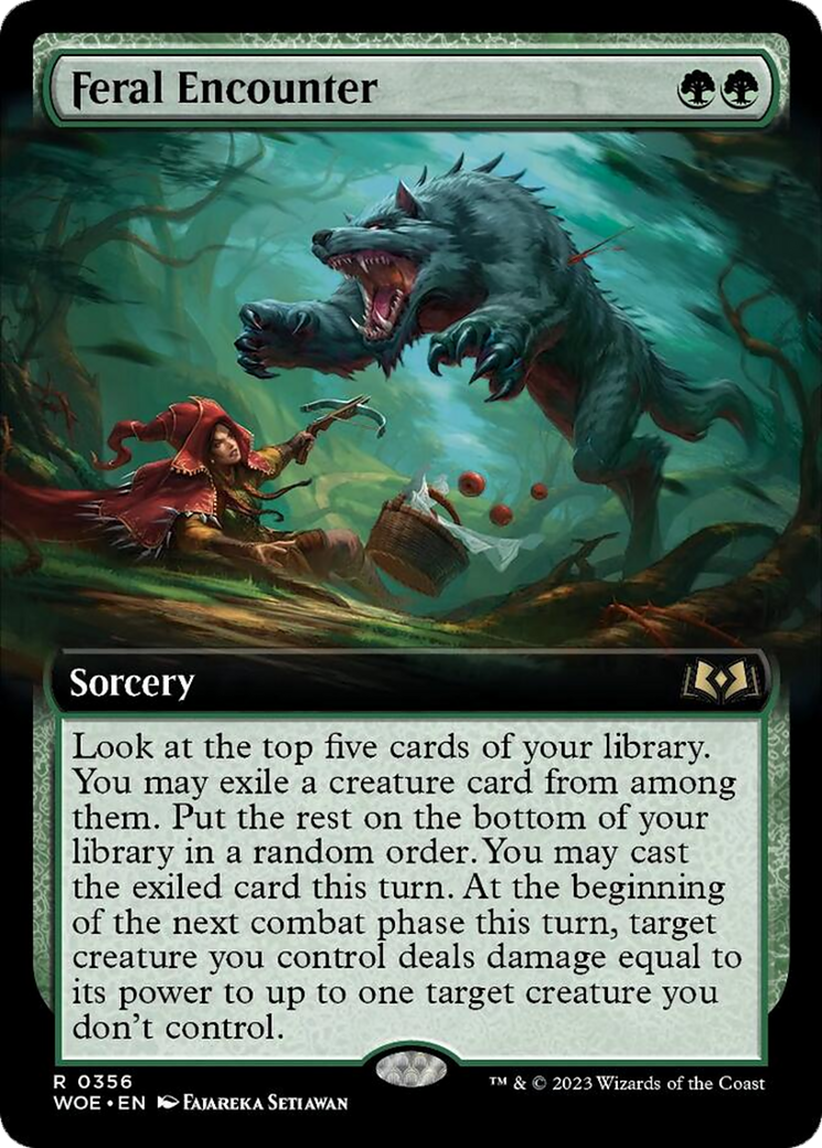 Feral Encounter (Extended Art) [Wilds of Eldraine] | Odin's Place