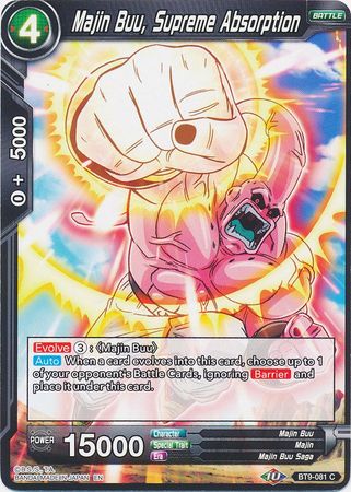 Majin Buu, Supreme Absorption (BT9-081) [Universal Onslaught] | Odin's Place