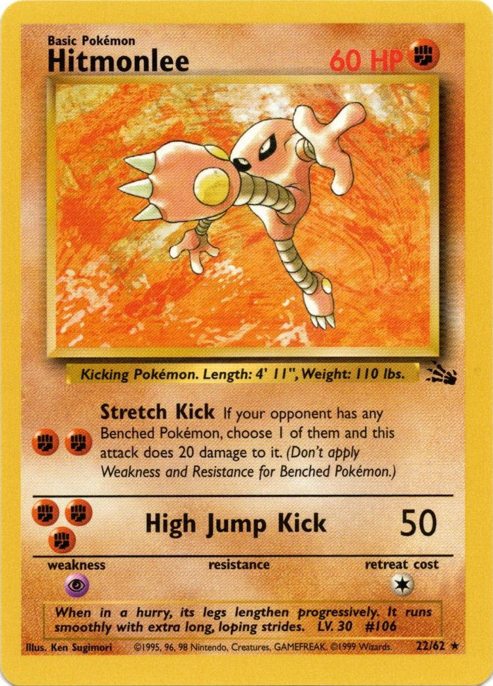 Hitmonlee (22/62) [Fossil Unlimited] | Odin's Place