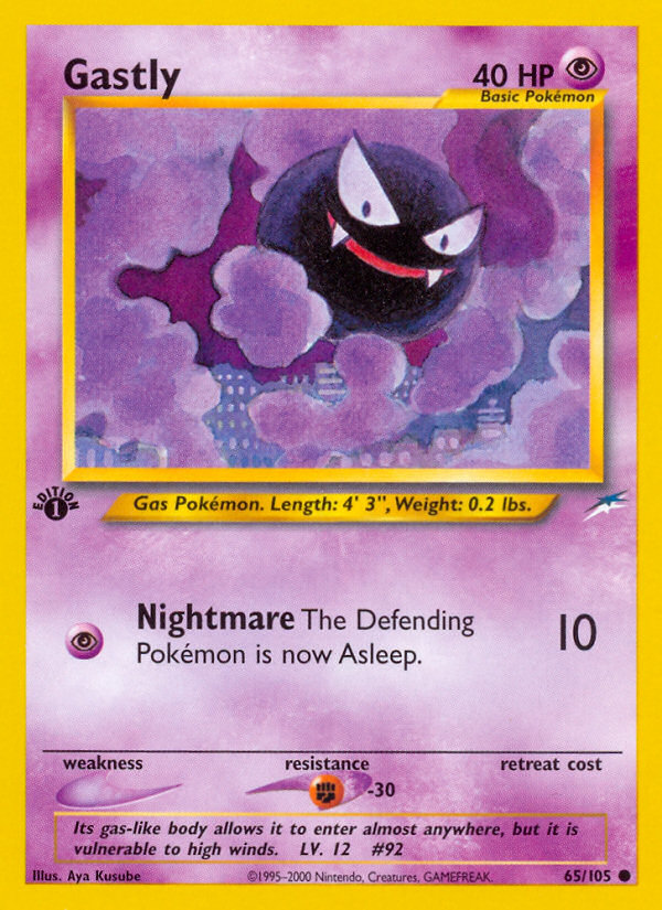 Gastly (65/105) [Neo Destiny 1st Edition] | Odin's Place