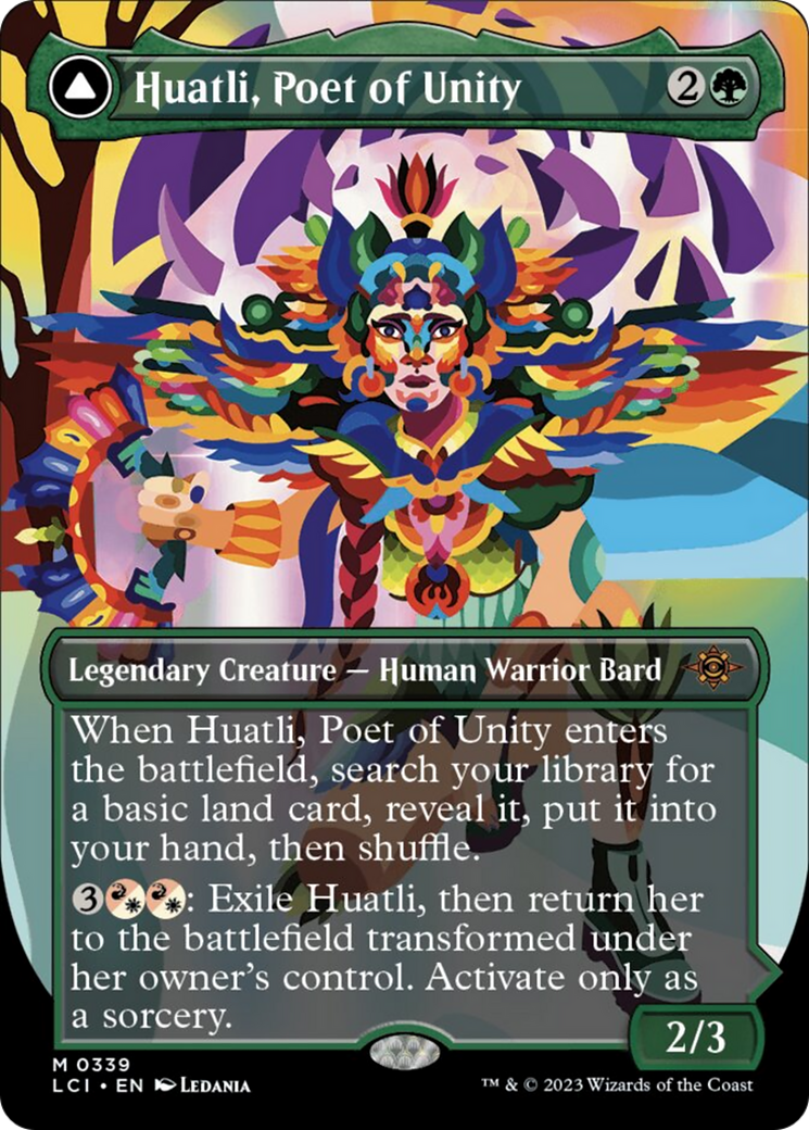 Huatli, Poet of Unity // Roar of the Fifth People (Borderless) [The Lost Caverns of Ixalan] | Odin's Place