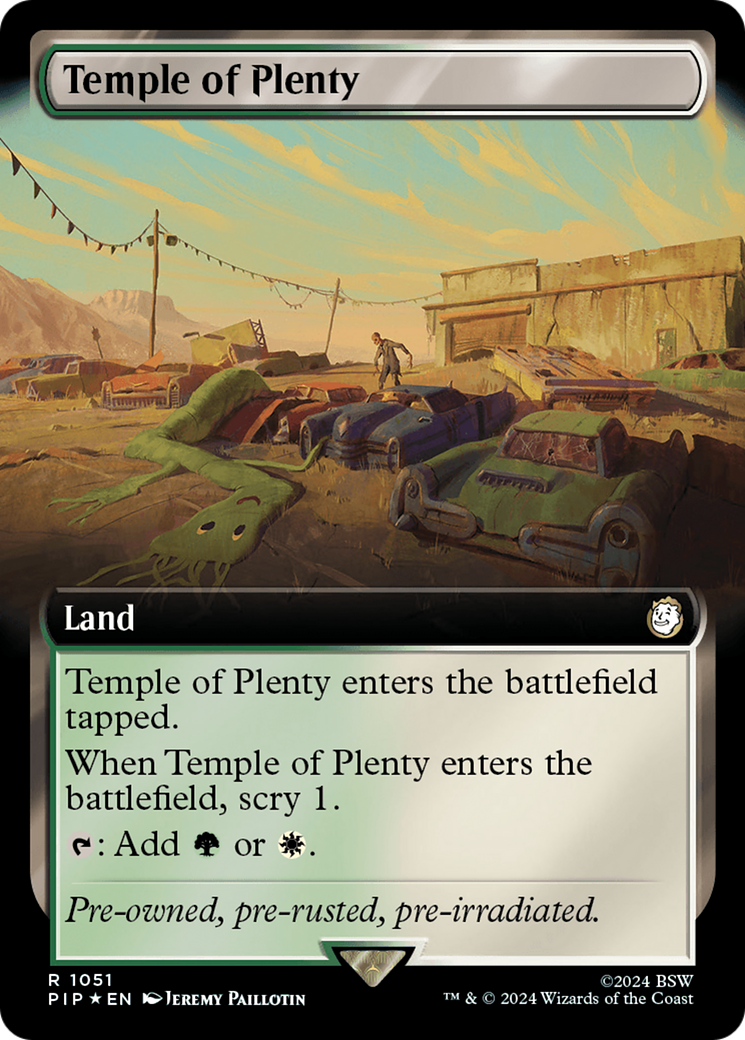 Temple of Plenty (Extended Art) (Surge Foil) [Fallout] | Odin's Place