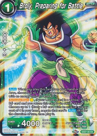 Broly, Preparing for Battle (EX07-06) [Magnificent Collection Fusion Hero] | Odin's Place