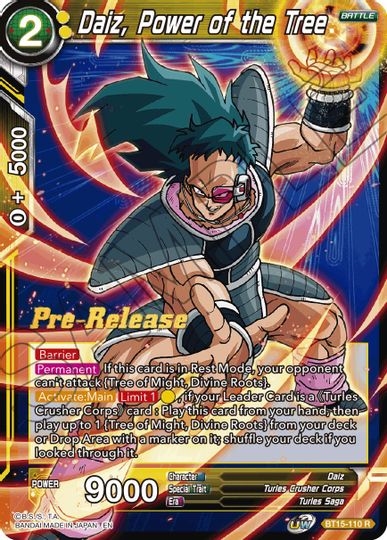 Daiz, Power of the Tree (BT15-110) [Saiyan Showdown Prerelease Promos] | Odin's Place