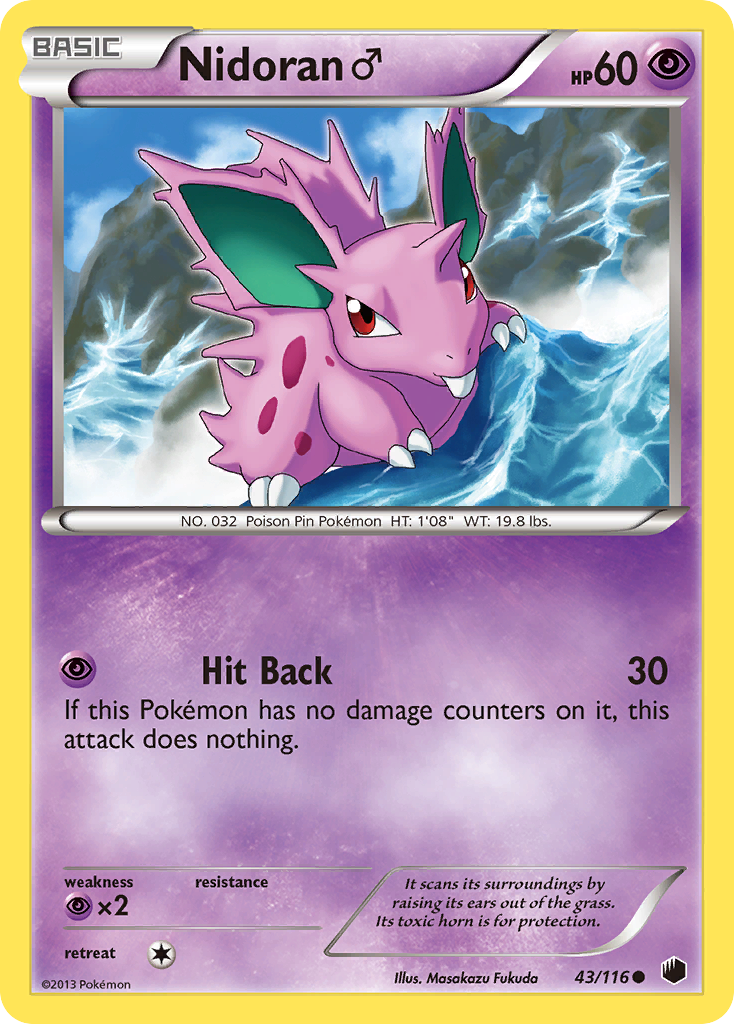 Nidoran (43/116) (Male) [Black & White: Plasma Freeze] | Odin's Place