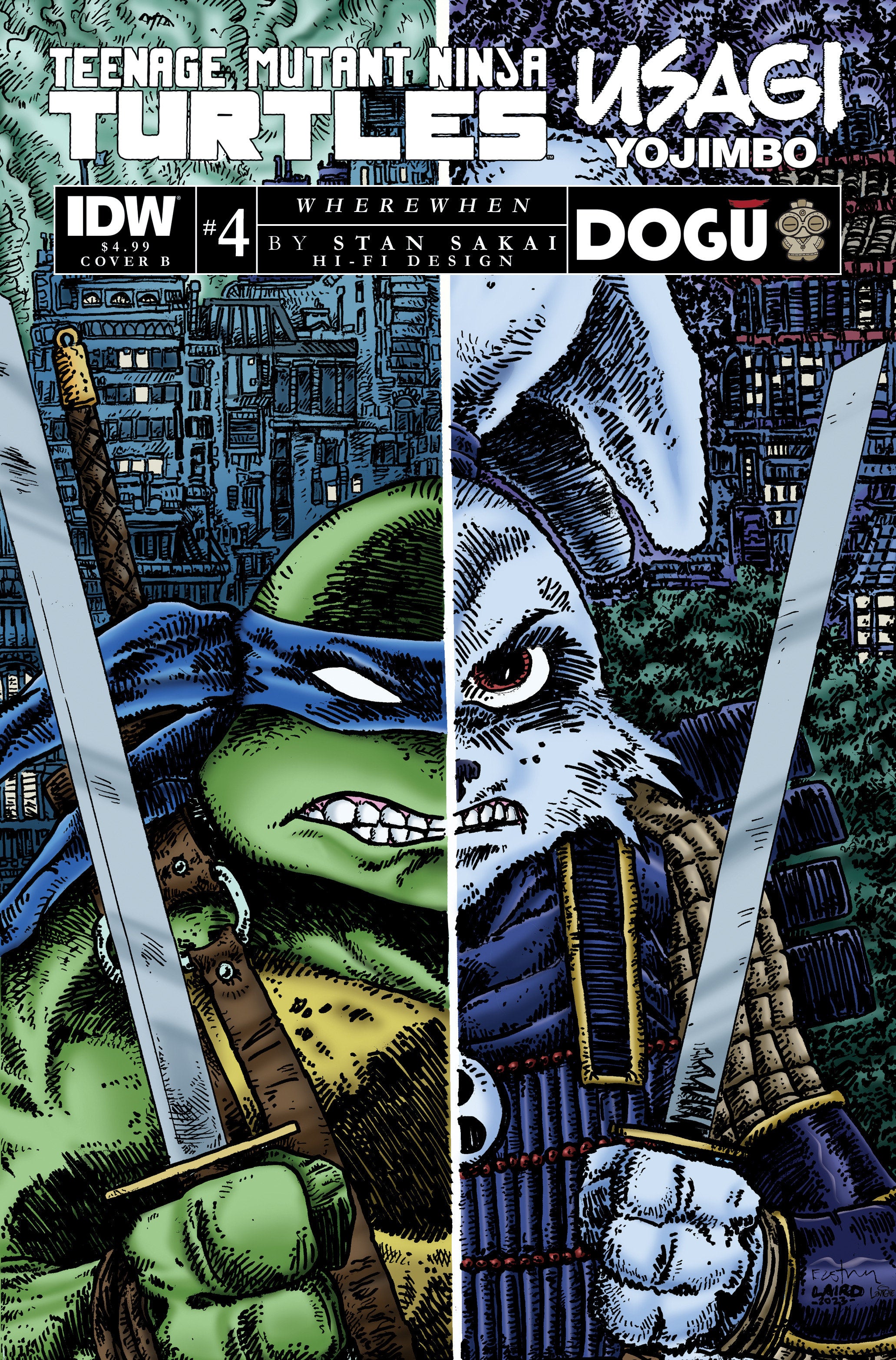 Teenage Mutant Ninja Turtles/Usagi Yojimbo: Wherewhen #4 Variant B (Eastman & Laird) | Odin's Place