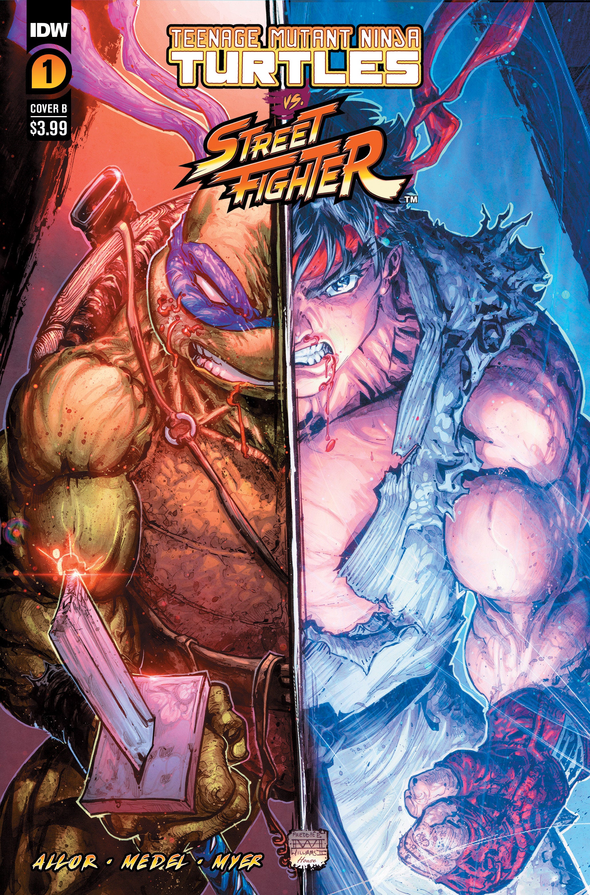 Teenage Mutant Ninja Turtles vs. Street Fighter #1 Variant B (Williams II) | Odin's Place