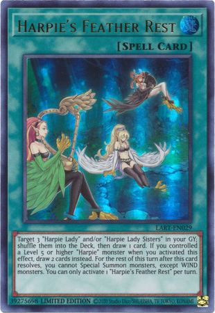 Harpie's Feather Rest [LART-EN029] Ultra Rare | Odin's Place