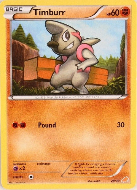 Timburr (29/30) [Black & White: Trainer Kit - Excadrill] | Odin's Place