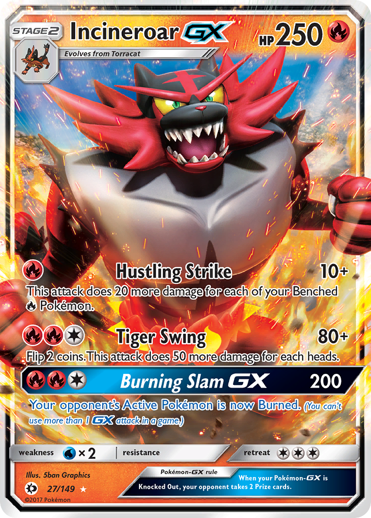 Incineroar GX (27/149) [Sun & Moon: Base Set] | Odin's Place