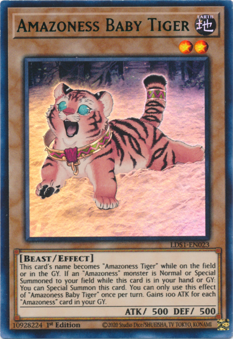 Amazoness Baby Tiger (Green) [LDS1-EN023] Ultra Rare | Odin's Place