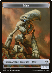Myr // Thopter Double-Sided Token [Phyrexia: All Will Be One Commander Tokens] | Odin's Place