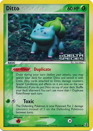 Ditto (36/113) (Stamped) [EX: Delta Species] | Odin's Place
