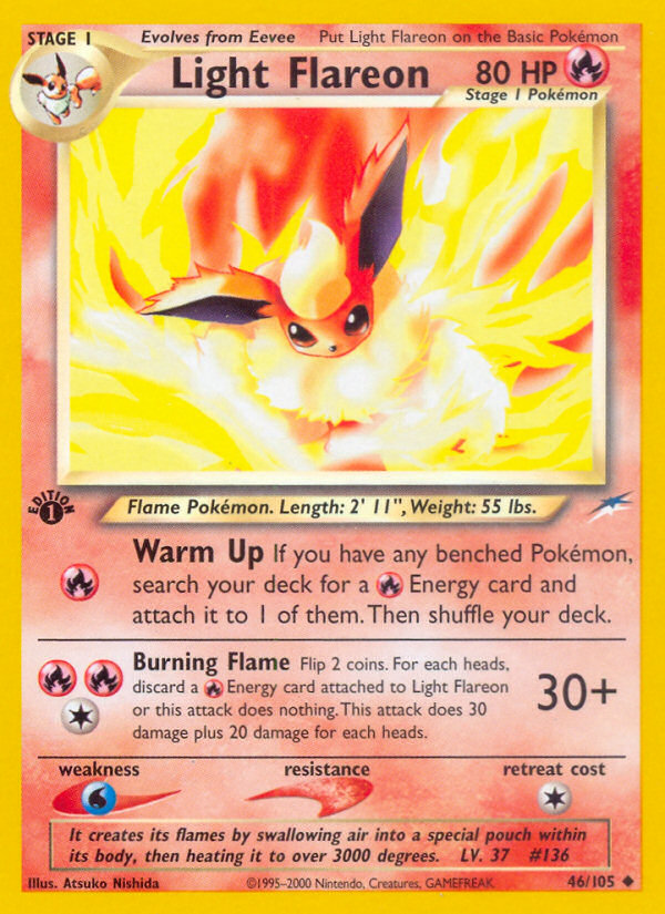 Light Flareon (46/105) [Neo Destiny 1st Edition] | Odin's Place