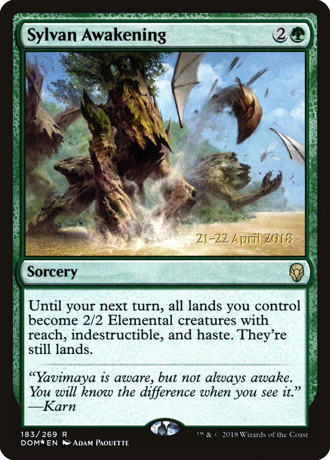 Sylvan Awakening (183) [Dominaria Prerelease Promos] | Odin's Place