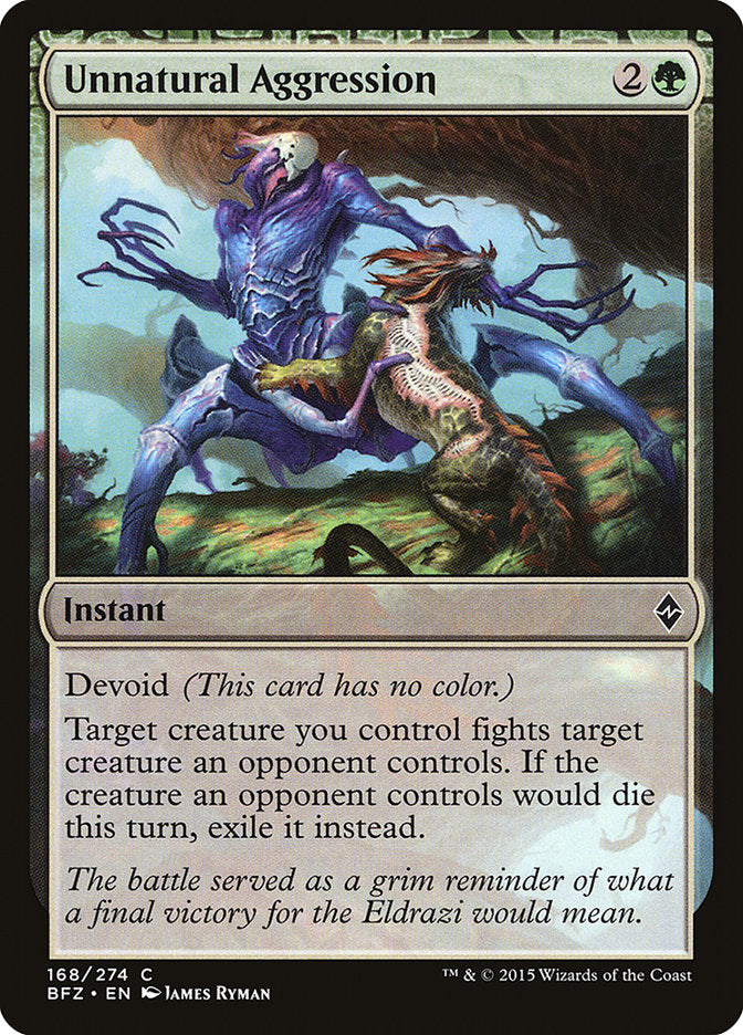 Unnatural Aggression (168) [Battle for Zendikar] | Odin's Place