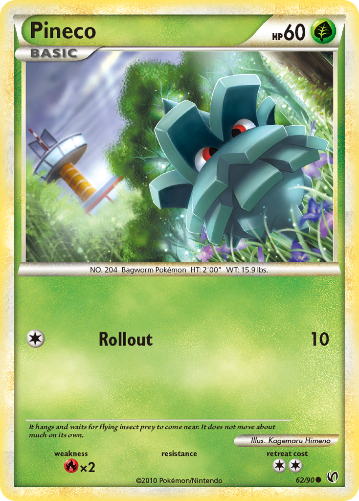 Pineco (62/90) [HeartGold & SoulSilver: Undaunted] | Odin's Place