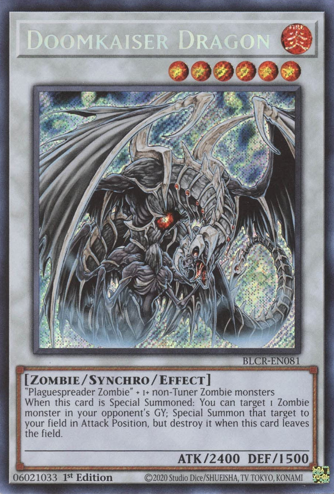 Doomkaiser Dragon [BLCR-EN081] Secret Rare | Odin's Place