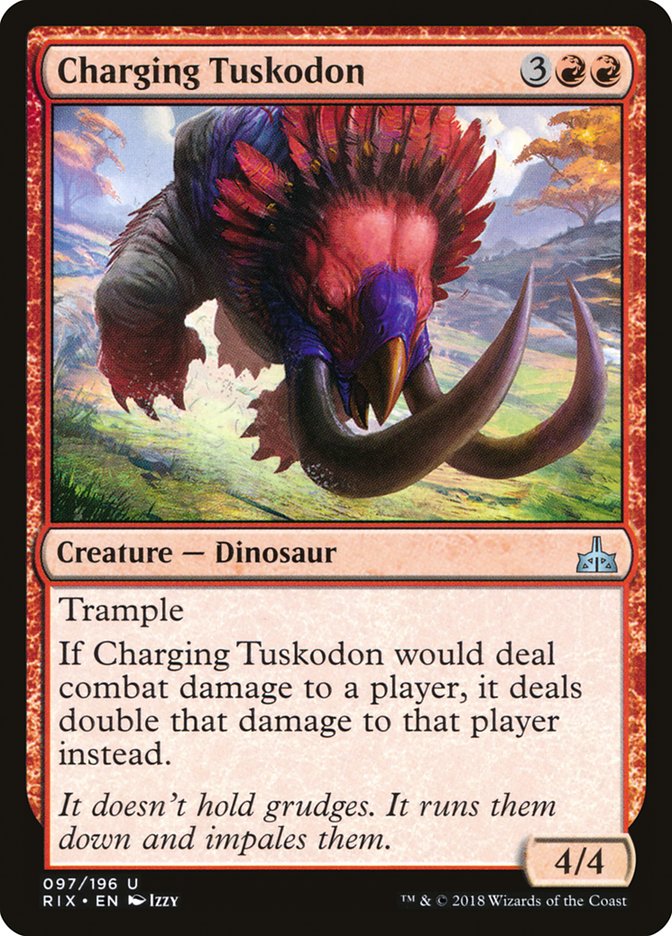 Charging Tuskodon (97) [Rivals of Ixalan] | Odin's Place