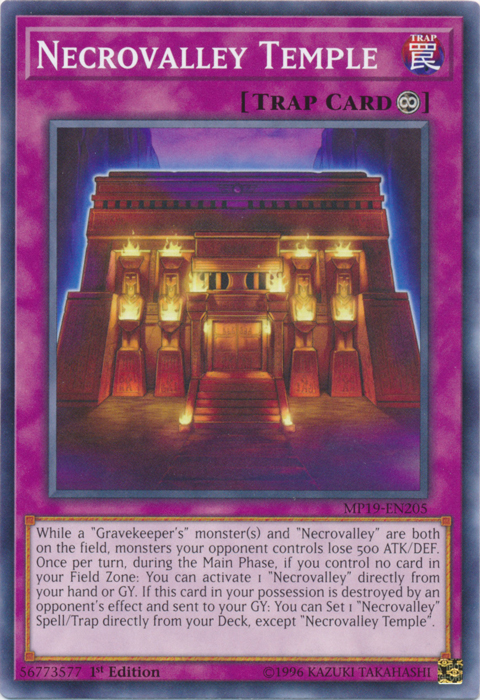 Necrovalley Temple [MP19-EN205] Common | Odin's Place