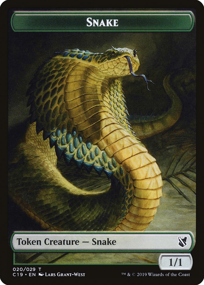 Plant // Snake Double-Sided Token [Commander 2019 Tokens] | Odin's Place