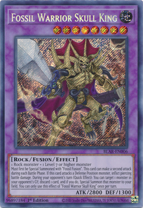 Fossil Warrior Skull King [BLAR-EN006] Secret Rare | Odin's Place