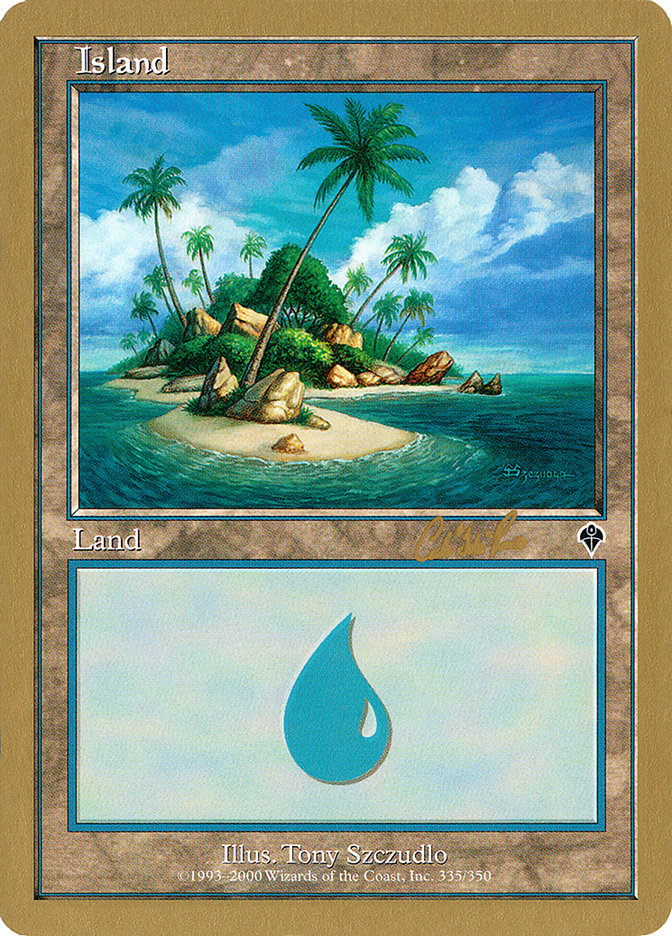Island (cr335a) (Carlos Romao) [World Championship Decks 2002] | Odin's Place