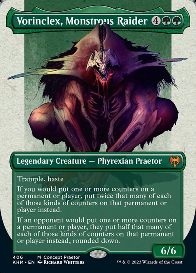 Vorinclex, Monstrous Raider (Borderless Concept Praetors) [Phyrexia: All Will Be One] | Odin's Place