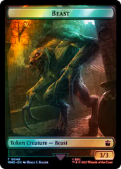Soldier // Beast Double-Sided Token (Surge Foil) [Doctor Who Tokens] | Odin's Place