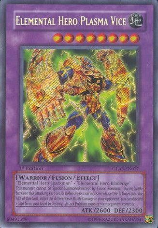 Elemental Hero Plasma Vice [GLAS-EN037] Secret Rare | Odin's Place