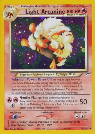 Light Arcanine (12/105) [Neo Destiny Unlimited] | Odin's Place