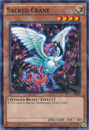 Sacred Crane [BP03-EN010] Shatterfoil Rare | Odin's Place
