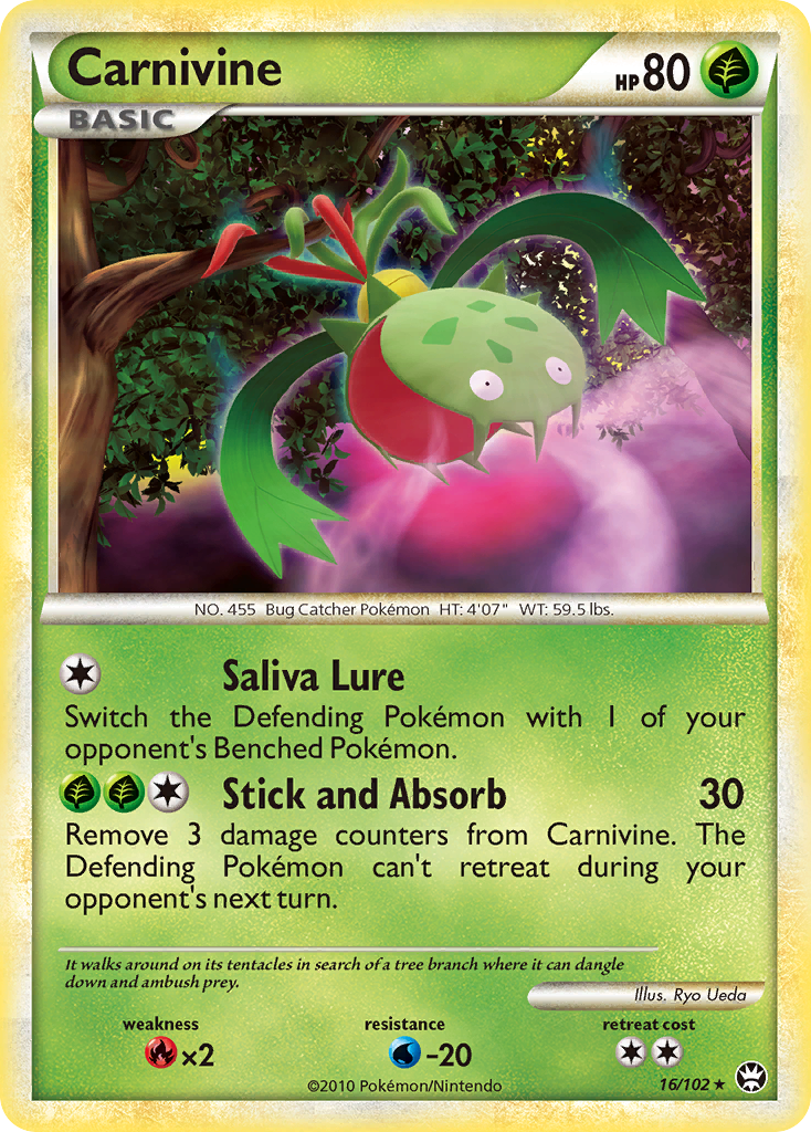 Carnivine (16/102) [HeartGold & SoulSilver: Triumphant] | Odin's Place