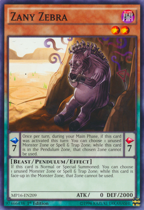 Zany Zebra [MP16-EN209] Common | Odin's Place