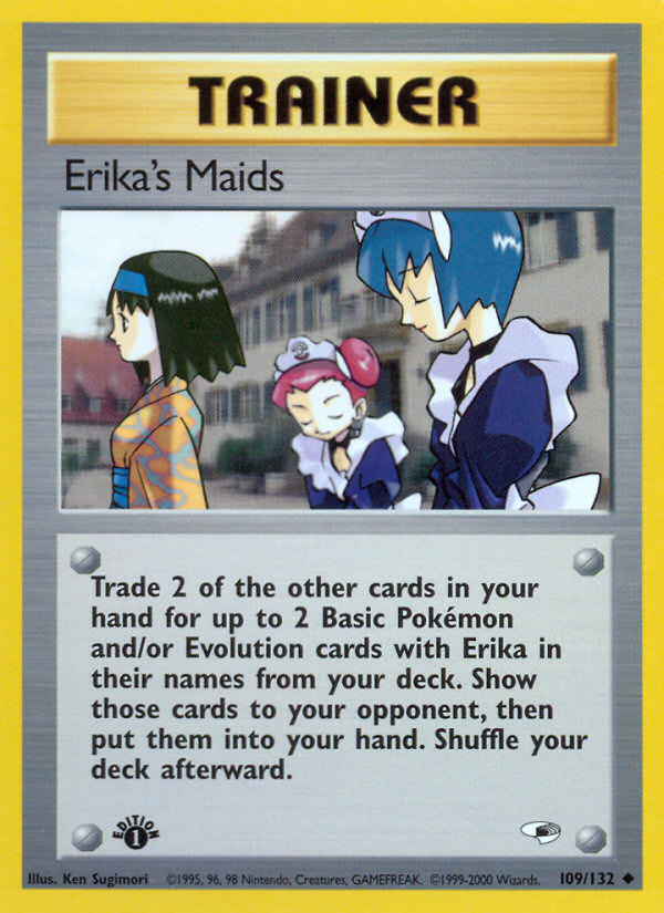 Erika's Maids (109/132) [Gym Heroes 1st Edition] | Odin's Place