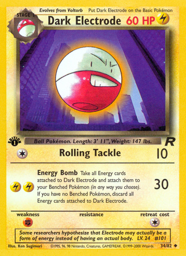 Dark Electrode (34/82) [Team Rocket 1st Edition] | Odin's Place
