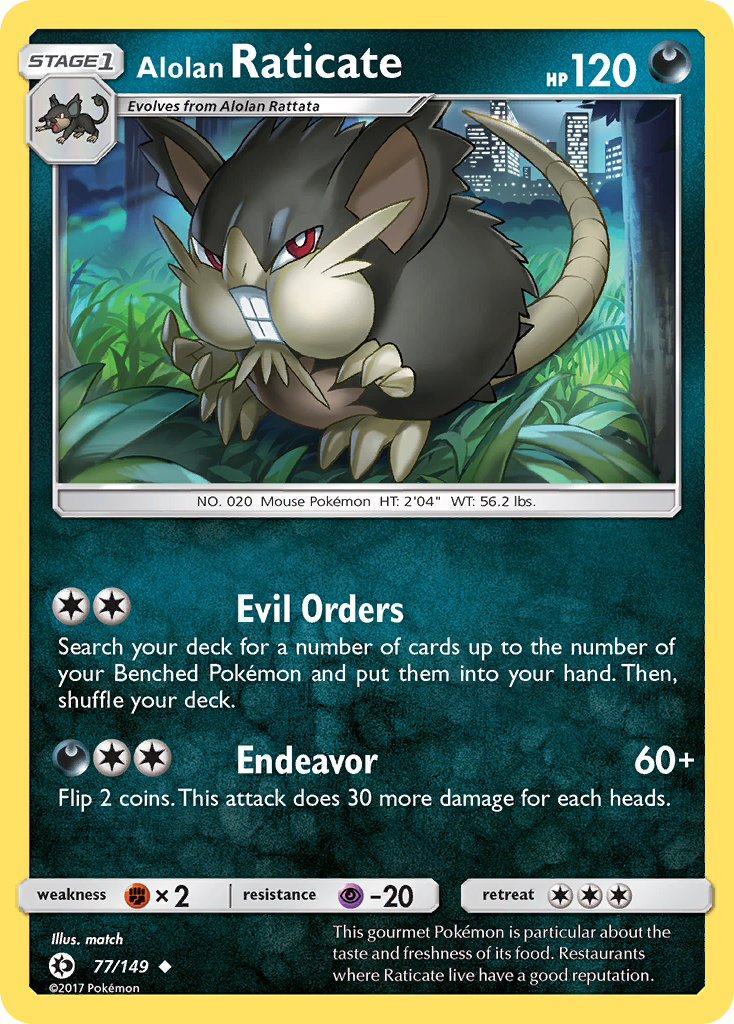 Alolan Raticate (77/149) [Sun & Moon: Base Set] | Odin's Place
