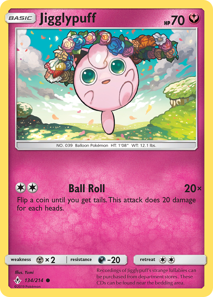 Jigglypuff (134/214) [Sun & Moon: Unbroken Bonds] | Odin's Place